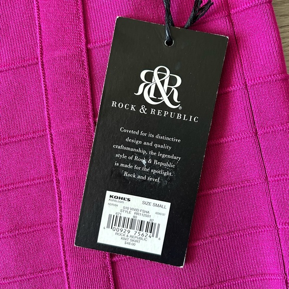 NWT Hot Pink Rock and Republic Pencil Skirt - Picture 3 of 5